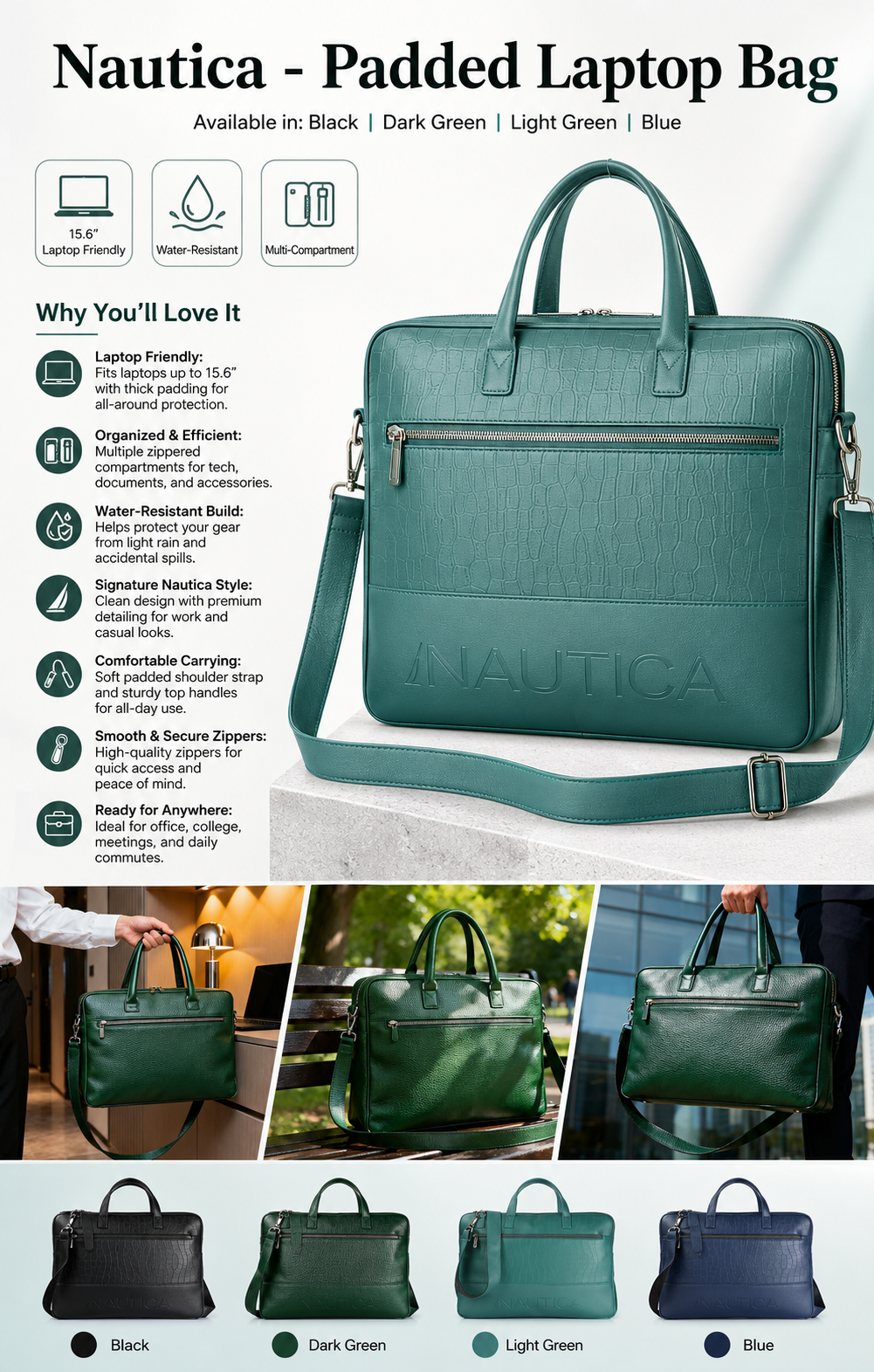 Nautica - Padded Laptop Bag