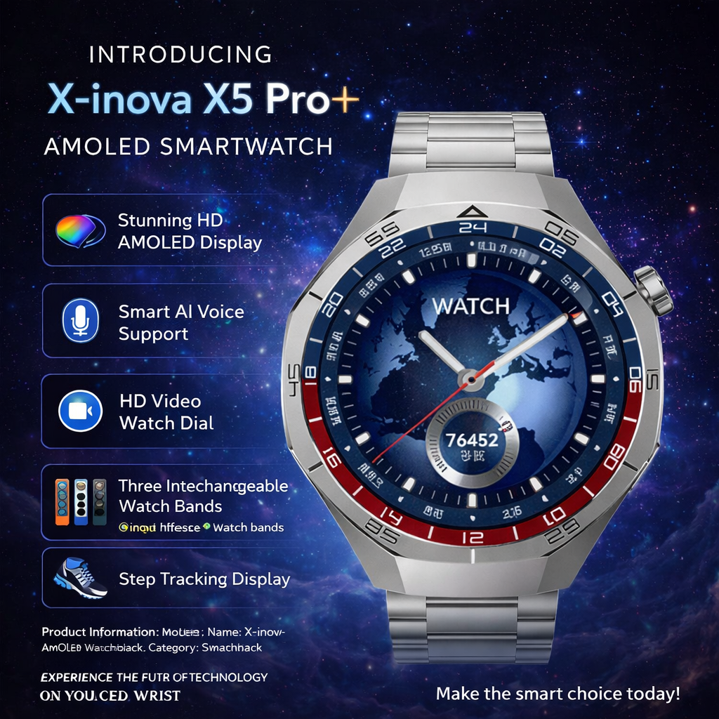 X-inova - X5 Pro+ Amoled Smartwatch