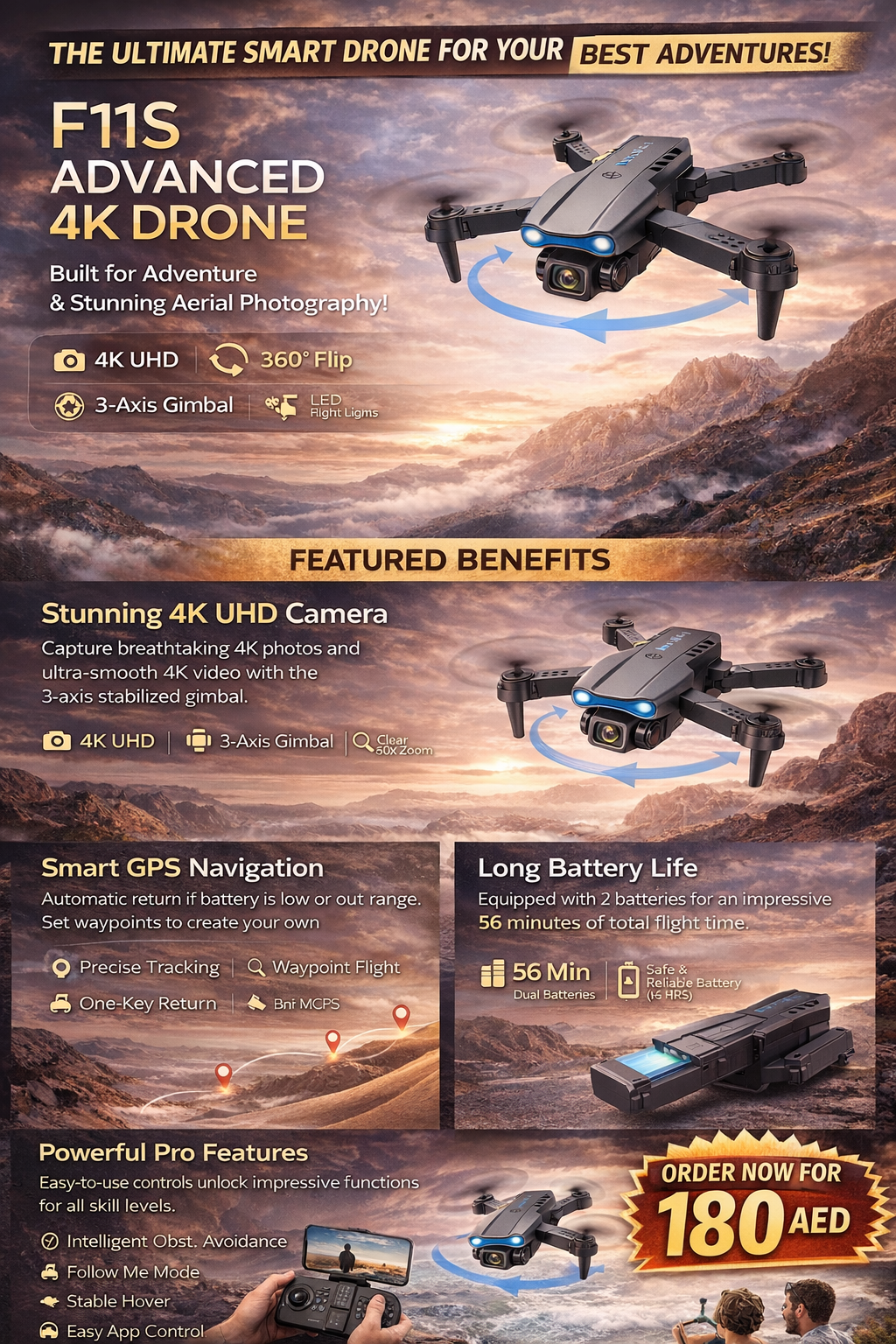E99 Foldable HD Camera Drone – WiFi FPV, 360° Flip, Altitude Hold, LED Lights 🚁
