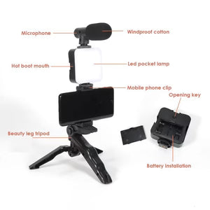 Smartphone & Camera Vlogging Studio Kits 30 Days Replacement Warranty